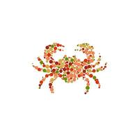 Crab vector icon illustration