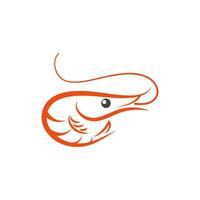 Shrimp vector icon illustration