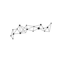 Polygonal Space Background with Connecting Dots and Lines vector