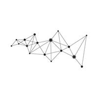 Polygonal Space Background with Connecting Dots and Lines vector