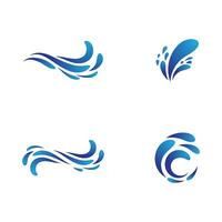 Water wave icon vector