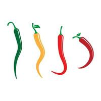 Red hot natural chili icon vector Illustration