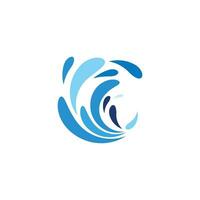 Water wave icon vector