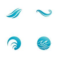 diseño de vector de icono de onda de agua