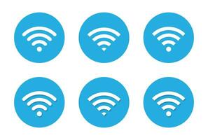 Wifi network icon with shadow. Wireless connection symbol vector