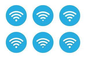 Wifi network icon with shadow. Wireless connection symbol vector