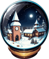 AI generated Winter Snow Globe Sticker png