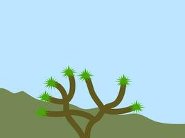 flat design beautiful natural scenery vector