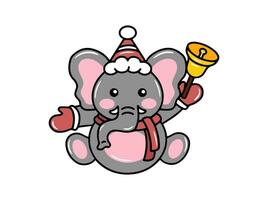 Christmas Elephant Illustration vector