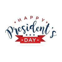 Happy Presidents Day text Background. Vector illustration Hand drawn text lettering for Presidents day in USA.