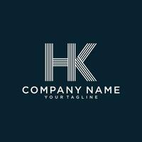 HK or KH initials monogram letter text alphabet logo design vector