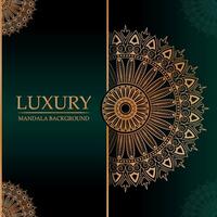 Luxury background with golden mandala ornaments for henna, mehndi, tattoos, and decoration, decorative ornament in ethnic oriental style vector