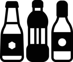 sólido icono para botellas vector