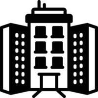 Solid icon for apartments vector