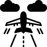 Solid icon for flights vector