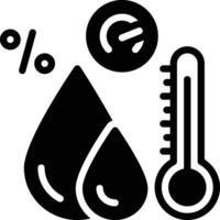 Solid icon for humidity vector