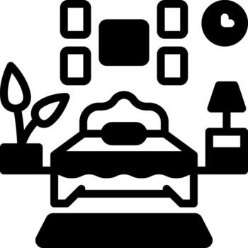 solid icon for rooms vector