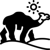 solid icon for camel vector