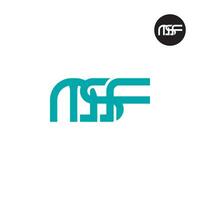 letra msf monograma logo diseño vector
