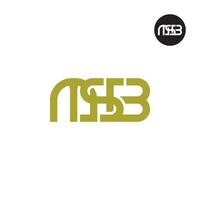 letra msb monograma logo diseño vector