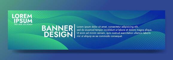 Abstract green blue banner color with a unique wavy design. It is ideal for creating eye catching headers, promotional banners, and graphic elements with a modern and dynamic look. vector