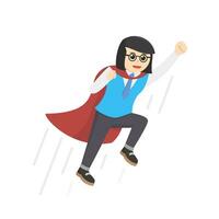 super nerd woman officer design character on white background vector