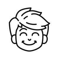 Boy Showing Happy Face Expression Emotions Avatars Vector Design