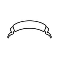 Monoline Ribbon Banner Set Vector Design File