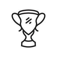 Monoline Trophy Set Vector Illustration