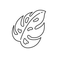 Monstera Leaf or Leaves Icon Vector Design