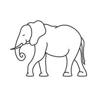 Line Art Elephant Animals Vector Collection