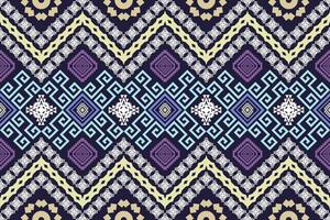 Geometric ethnic oriental traditional art pattern.Figure tribal embroidery style.Design for background,wallpaper,clothing,wrapping,fabric,element,,vector illustration. vector