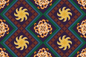 patrón de arte tradicional oriental étnico geométrico.figura estilo de bordado tribal.diseño para fondo, papel tapiz, ropa, envoltura, tela, elemento, ilustración vectorial. vector