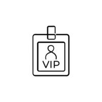 VIP identificador línea estilo icono diseño vector