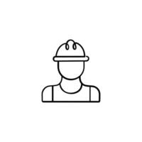 trabajador arquitectura línea estilo icono diseño vector