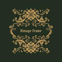 Baroque Ornament Vintage Frame Illustration vector