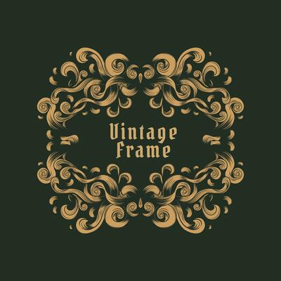 Baroque Ornament Vintage Frame Illustration