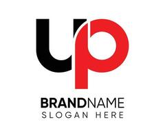 U P logo design vector template