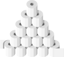 White roll of toilet paper png