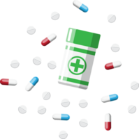 Bottle, tablets, pills, capsules png