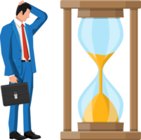 Businessman and hourglass png