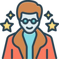 color icon for celebrities vector