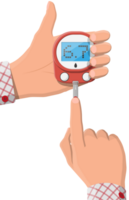 testen Blut Glucose Konzept. Glukometer png