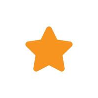 naranja estrella icono vector modelo aislado en un blanco antecedentes