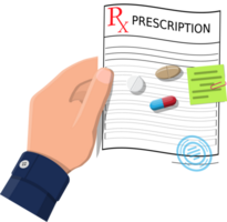 Hand, prescription rx, pills, capsules for illness png