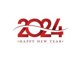 2024 New Year typography design vector