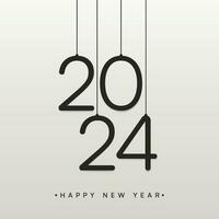 new year 2024 creative typography design vector