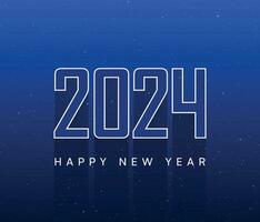 nuevo año 2024 tipografía diseño con azul antecedentes vector