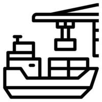 port icon line outline vector sign symbol graphic illustration