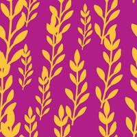 Elegant botanical wallpaper featuring a seamless pattern of leaves and blossoms vector